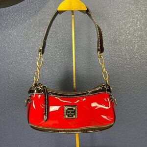 Dooney & Bourke Patent Leather Red Mini Top Zip Bag